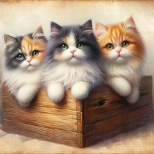 Схема вышивки «Котята»