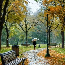 Схема вышивки «Осенний парк»