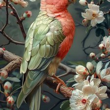 Схема вышивки «попугай»