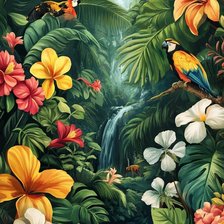 Схема вышивки «тропики»