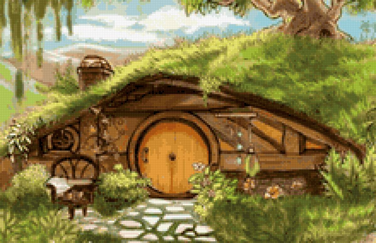 Нора Бильбо - хоббит, нора хоббита, хоббитания, шир, властелин колец - предпросмотр