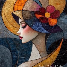 Схема вышивки «дама»