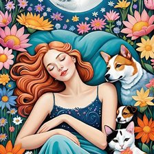 Схема вышивки «девушка»