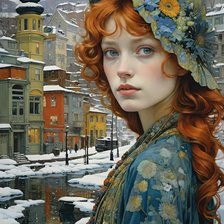 Схема вышивки «девушка»