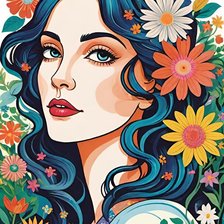 Схема вышивки «девушка»