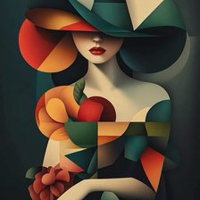 Схема вышивки «дама»