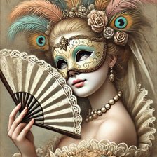 Схема вышивки «дама»