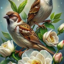 Схема вышивки «птицы»