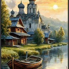 Схема вышивки «Река»