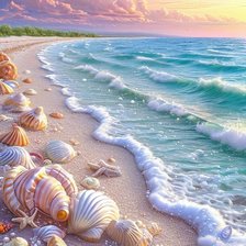 Схема вышивки «Море»