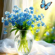 Схема вышивки «Незабутки»