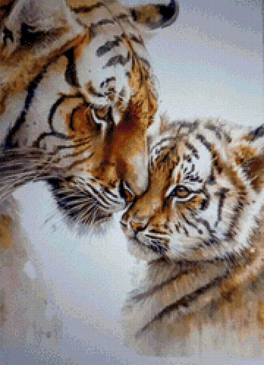 Тигр и тигренок - клавдия0504 - предпросмотр