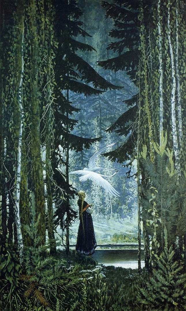 Гуси-лебеди. Константин Васильев - русские художники - оригинал