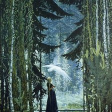 Схема вышивки «Гуси-лебеди. Константин Васильев»