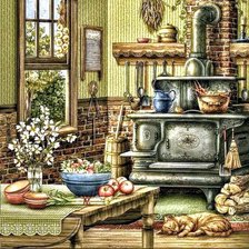 Схема вышивки «Дом»