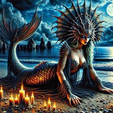 Схема вышивки «Русалка»