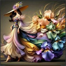 Схема вышивки «Девушка»