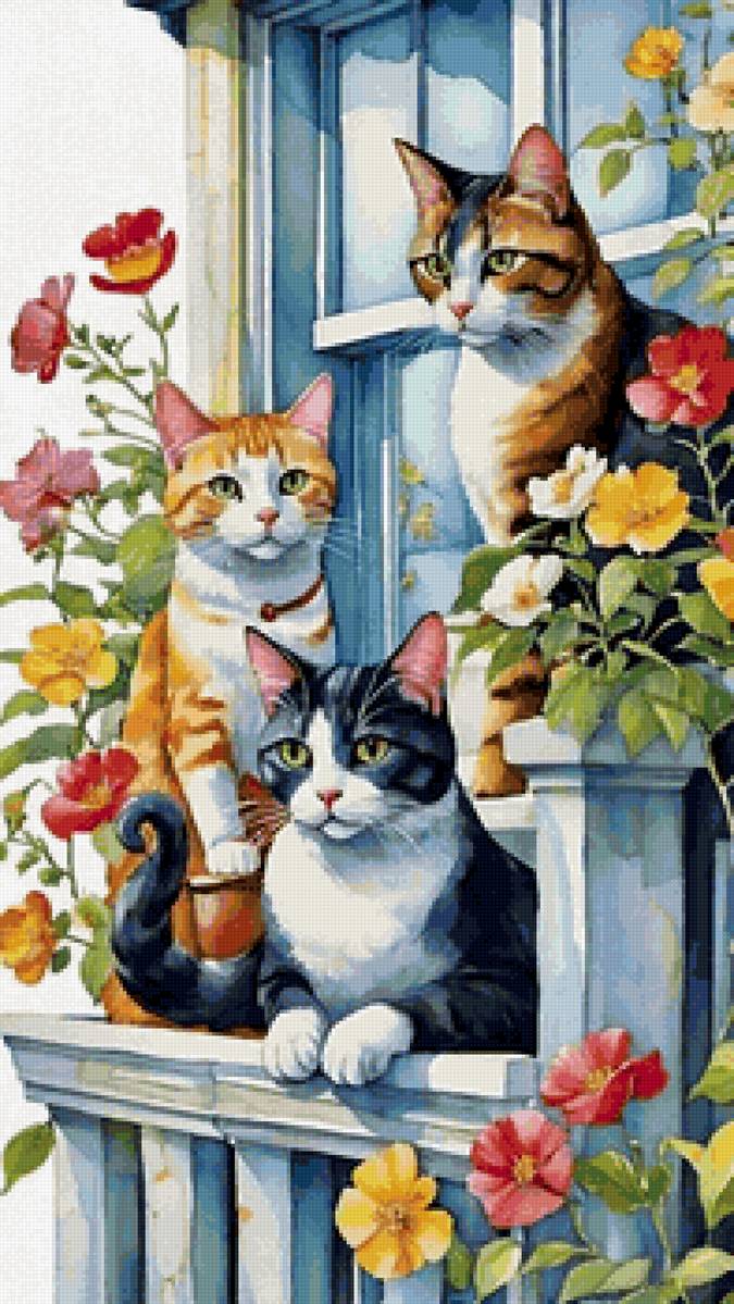 коты - рисунок - предпросмотр