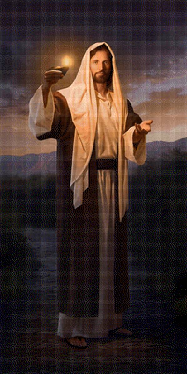 Иисус со свечой - свеча, иисус - предпросмотр