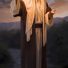 Схема вышивки «Иисус со свечой»