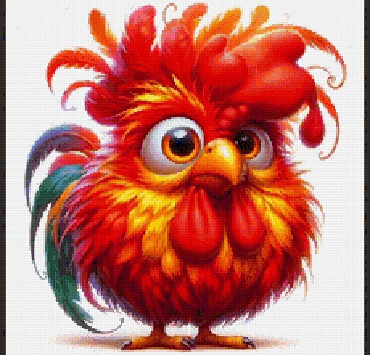 Птицы - петух - предпросмотр