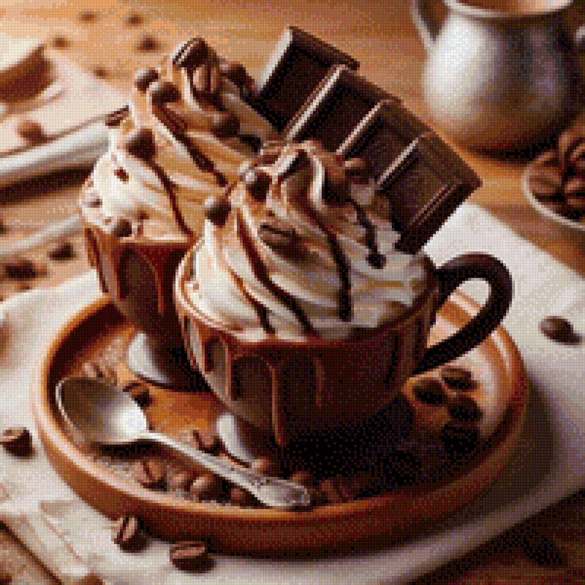 Кофе для двоих - кофе, еда - предпросмотр