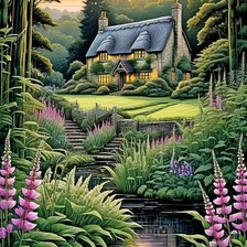 Схема вышивки «пейзаж»