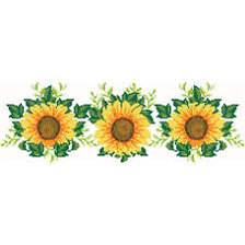 Схема вышивки «три соняхи»