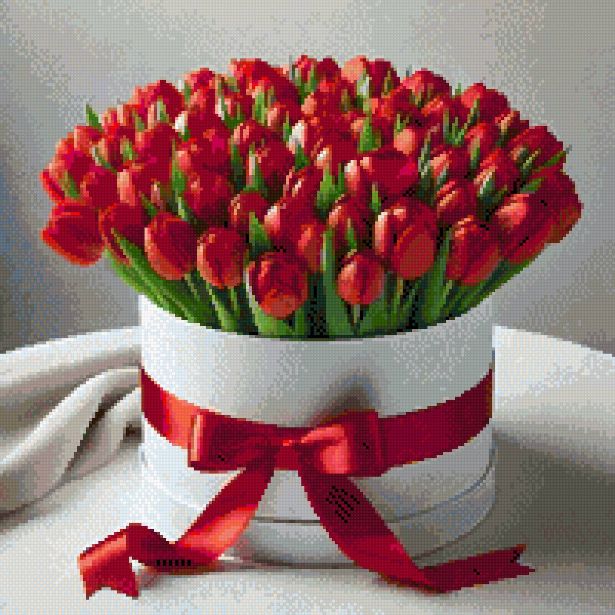 Тюльпаны в подарок - тюльпаны, цветы - предпросмотр