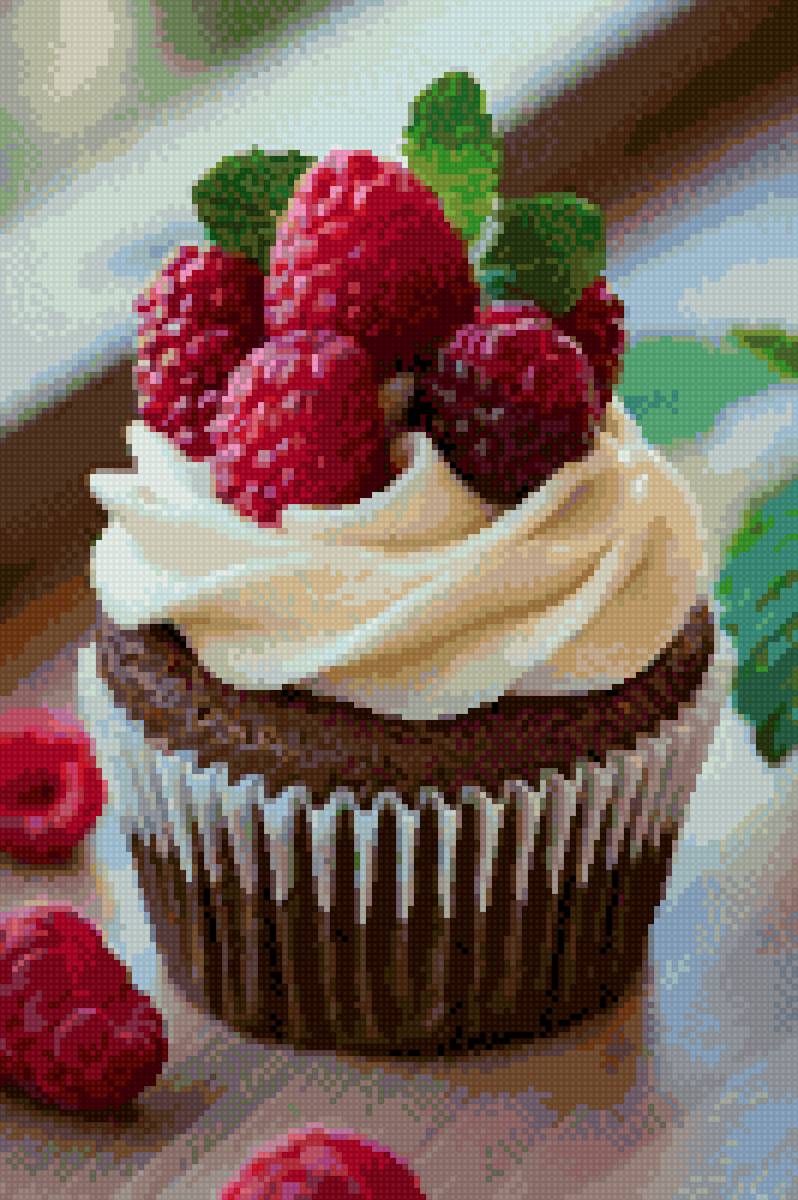 Мафин с малиной - мафин, для кухни, еда - предпросмотр