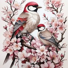 Схема вышивки «птицы»