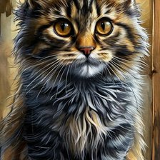 Схема вышивки «котенок»