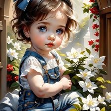 Схема вышивки «девочка»