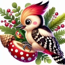 Схема вышивки «птица»