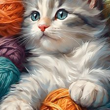 Схема вышивки «котенок»