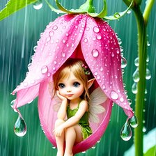 Схема вышивки «Дюймовочка»