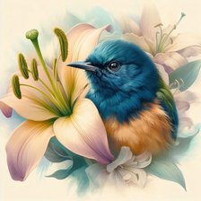 Схема вышивки «Птица»