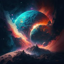 Схема вышивки «космос»