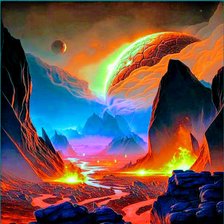 Схема вышивки «Космос»