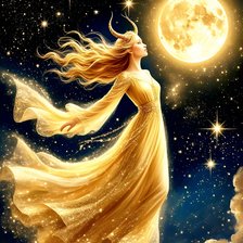 Схема вышивки «Парящая среди звёзд»