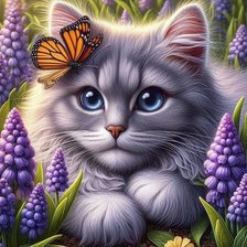 Схема вышивки «кошки»