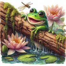 Схема вышивки «лягушка»