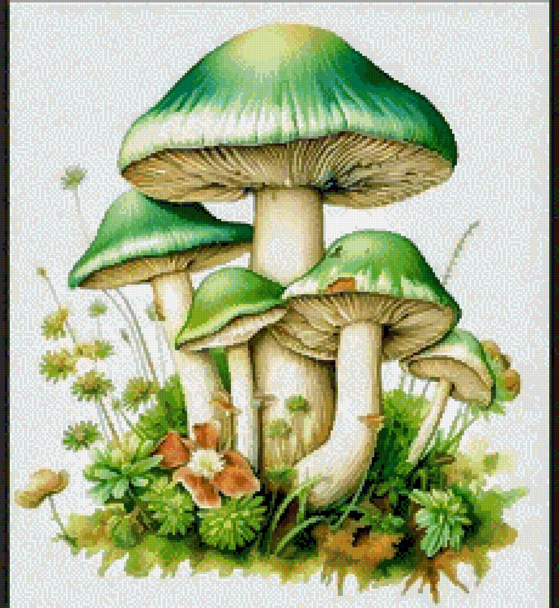 Грибы - рисунок - предпросмотр