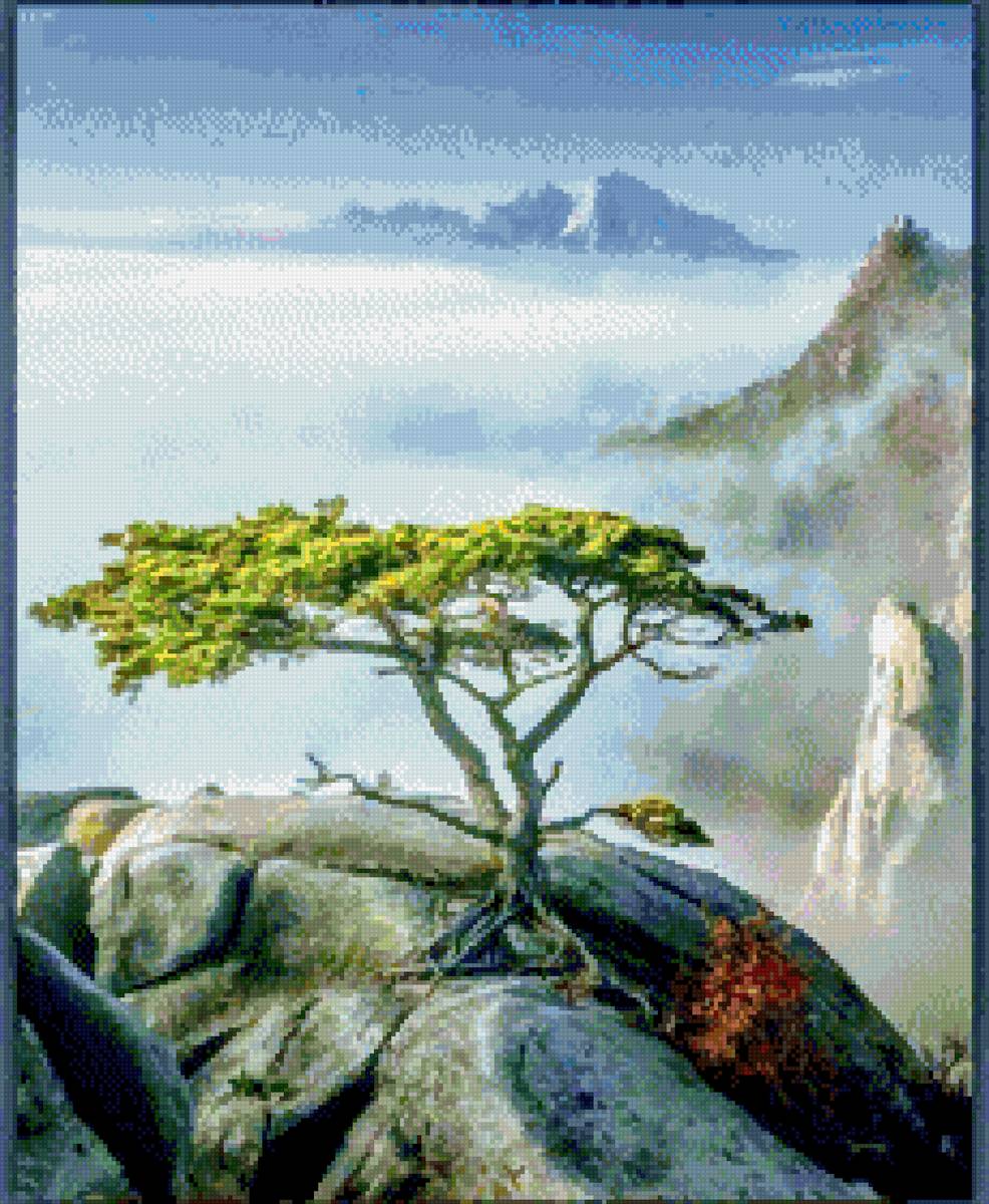 Горы - дерево - предпросмотр