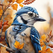 Схема вышивки «птица»