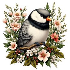 Схема вышивки «птица»