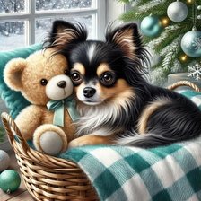 Схема вышивки «собака»