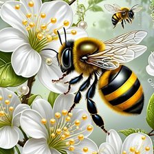 Схема вышивки «пчела»