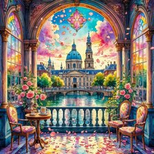 Схема вышивки «Вид с террасы»