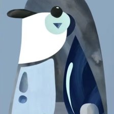 Схема вышивки «пингвин»